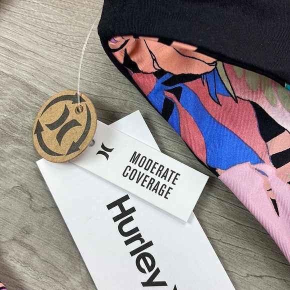 ☀️HURLEY☀️ Palm Paradise Adj Surf Top Palm Paradise Mod Surf Bottom BIKINI SET - Picture 11 of 15